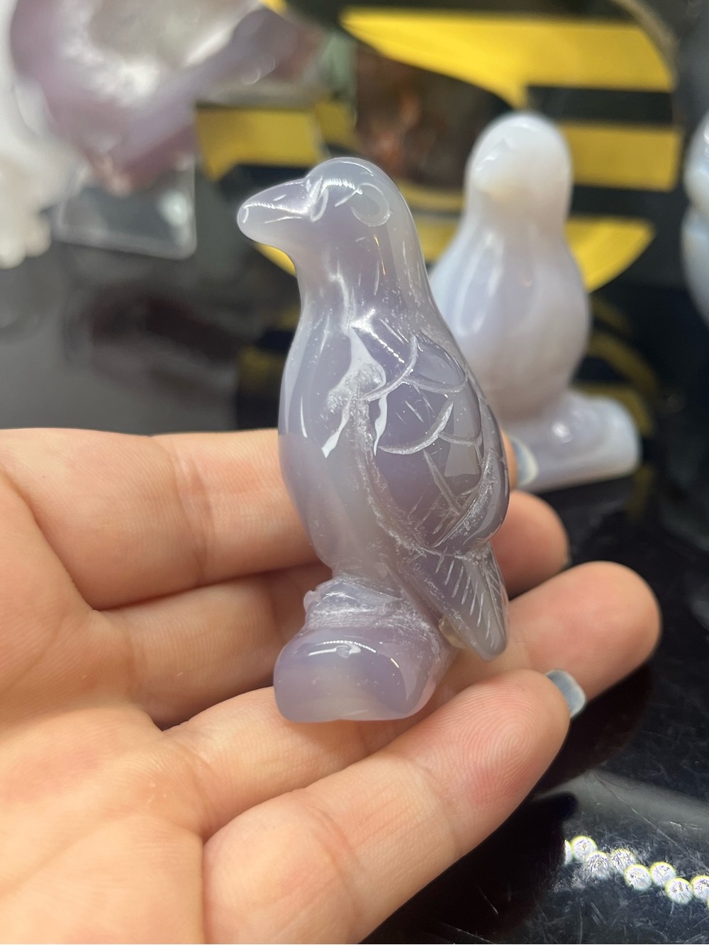 Agate Songbird Carving